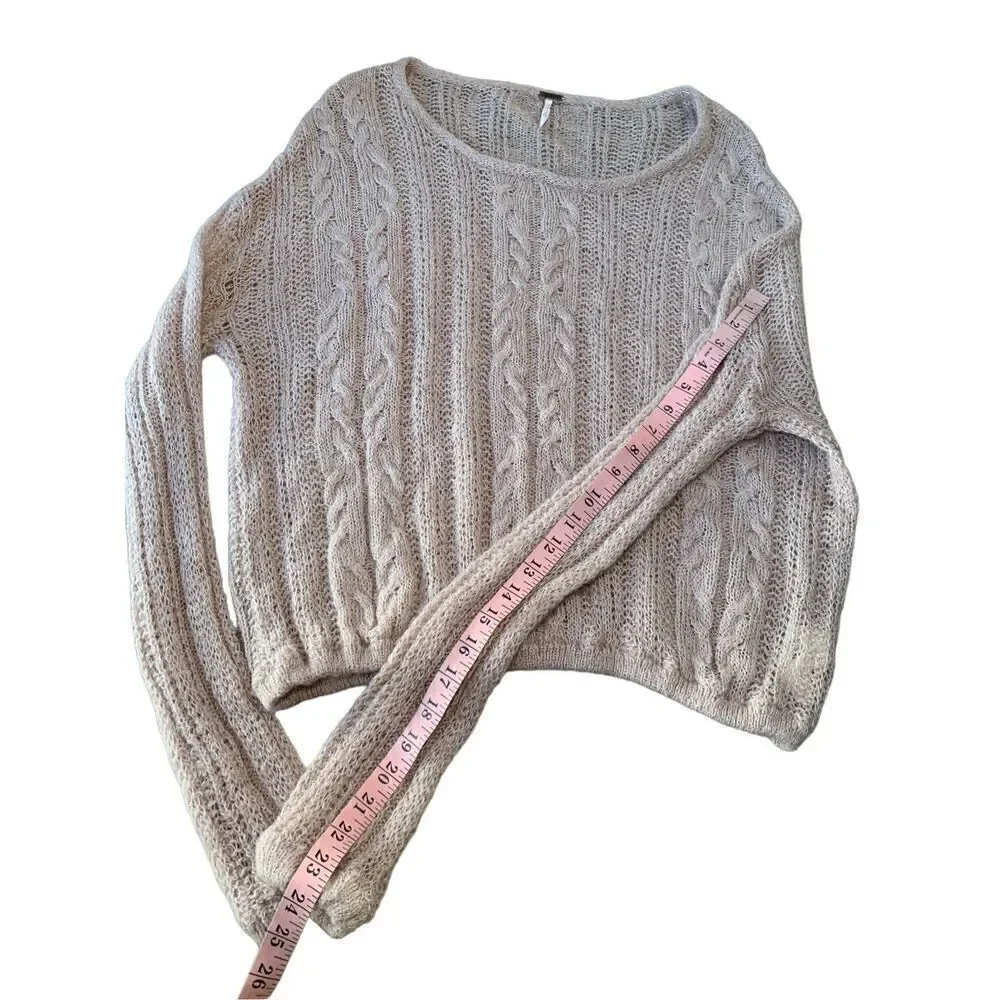 Free People Angel Soft Wool Blend Pullover Sweater in Frappuccino Combo/Blush Pi